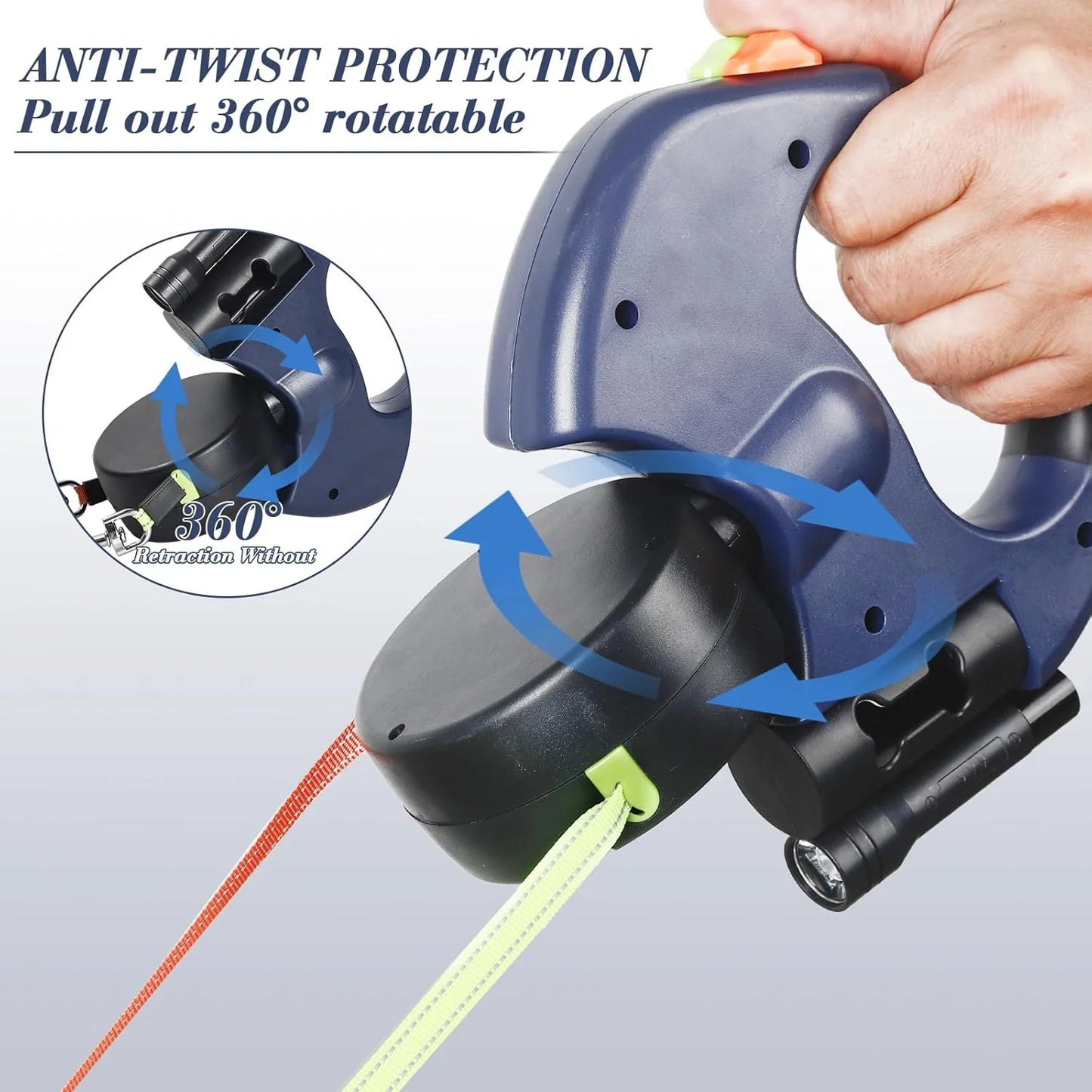 Ultimate Dual Pet Retractable Leash: Reflective Safety Features & 360° Swivel for Effortless Double Dog Walking