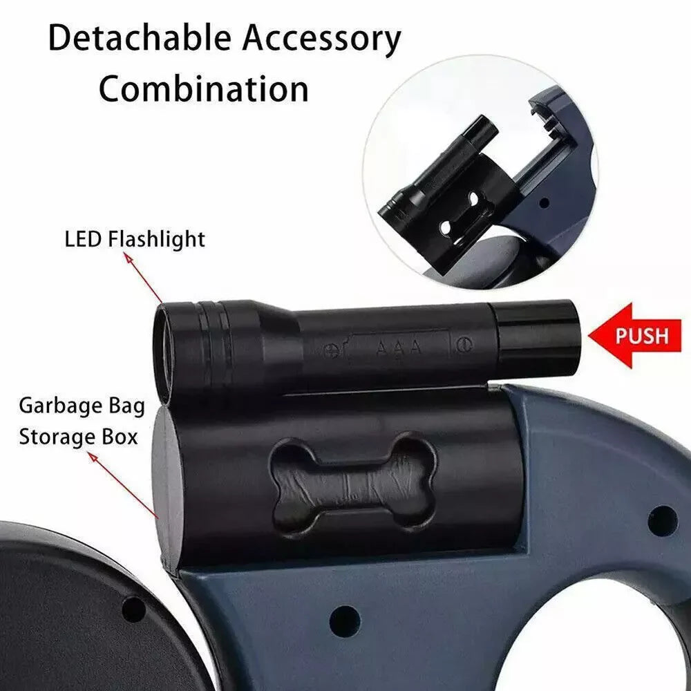 Ultimate Dual Pet Retractable Leash: Reflective Safety Features & 360° Swivel for Effortless Double Dog Walking