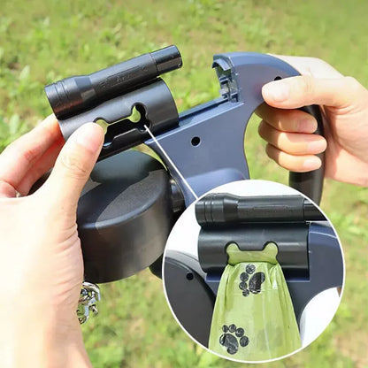Ultimate Dual Pet Retractable Leash: Reflective Safety Features & 360° Swivel for Effortless Double Dog Walking